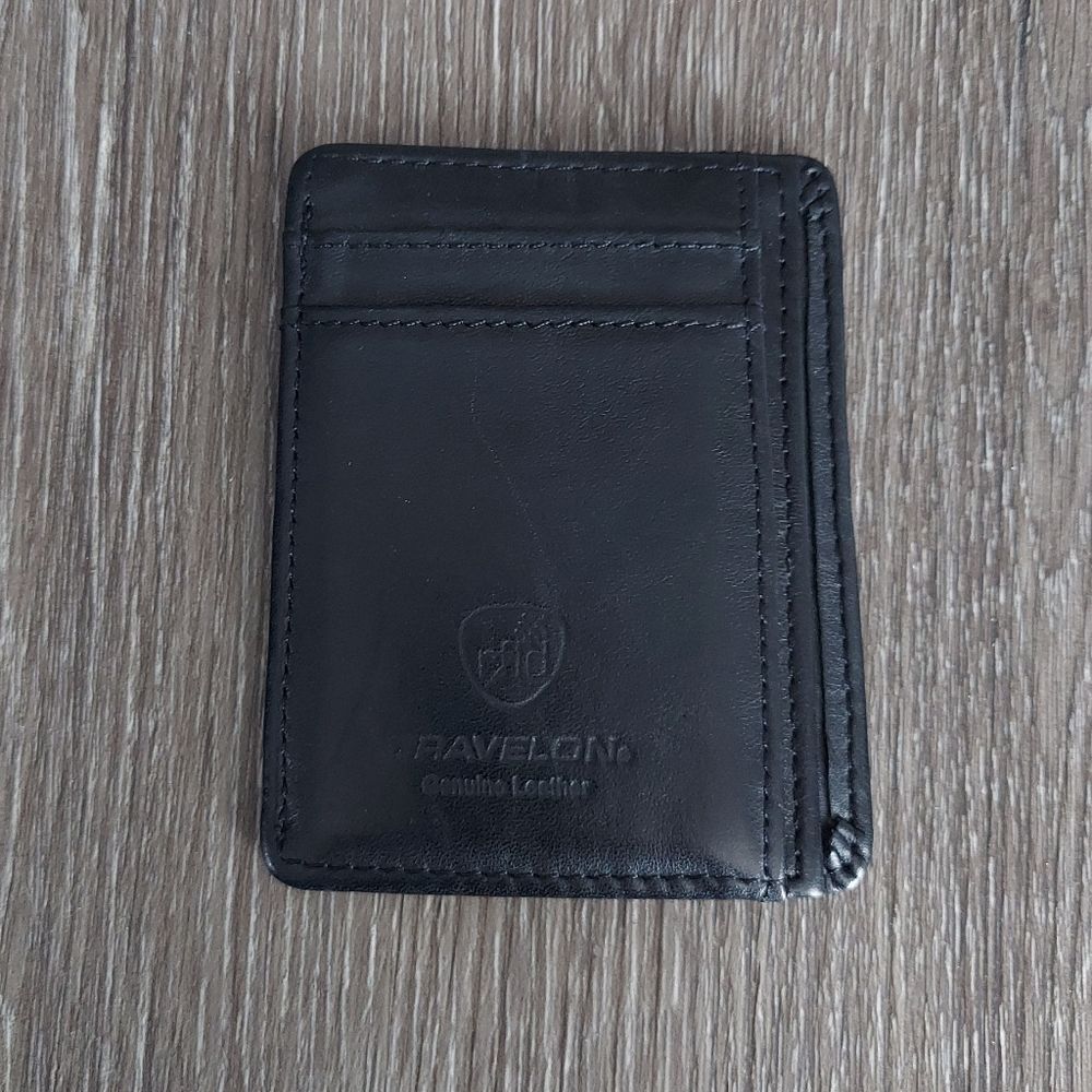 Travelon Men’s Thin Wallet Credit Card Holder Genuine Leather Black